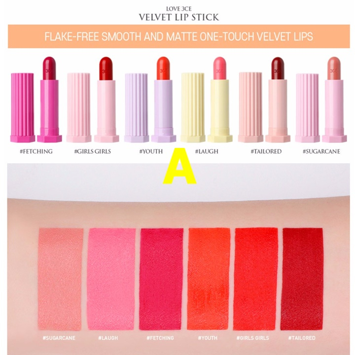 Bộ 6 Son Môi 3 Chị Em Stylenanda lip stick   – SATP974