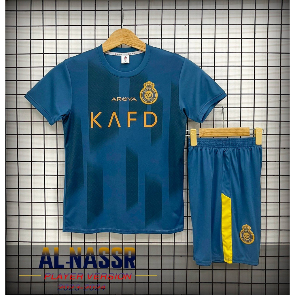 Bộ Quần Áo Đá Banh RoNaldo - Al Nassr Xanh Đen