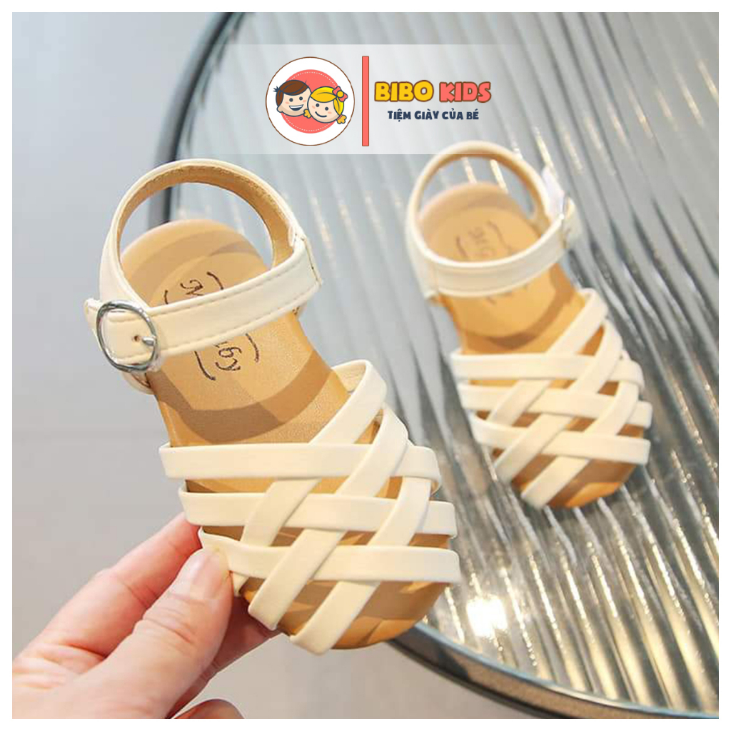 Dép cho bé gái - Sandal rọ 01 phối 3 mầu đáng yêu thời trang cho bé - M30