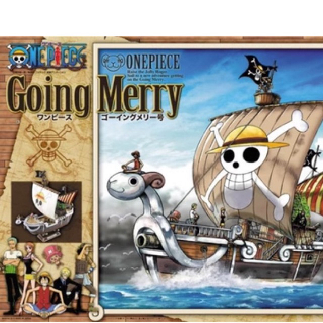 Mô hình lắp ráp tàu One Piece tàu Going Merry + Tặng kèm bộ thẻ bài Pokemon
