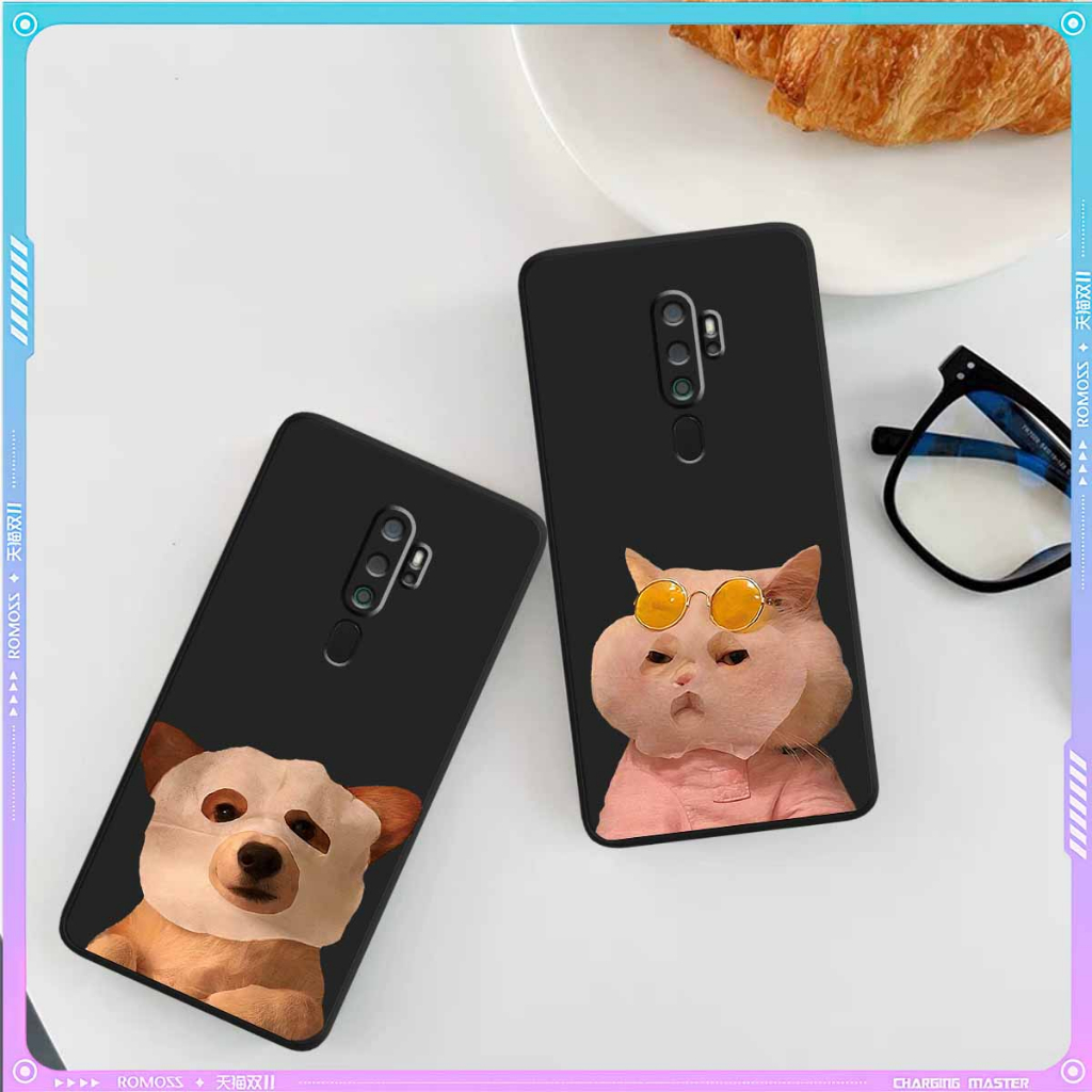 Oppo A5 2020 / A9 2020 Cạnh Vuông Bảo Vệ Cam /Dog Cat Cute
