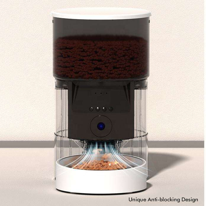 Máy cho ăn tự động, Máy nhả hạt cho chó mèo thông minh có camera theo dõi - DUDU PET