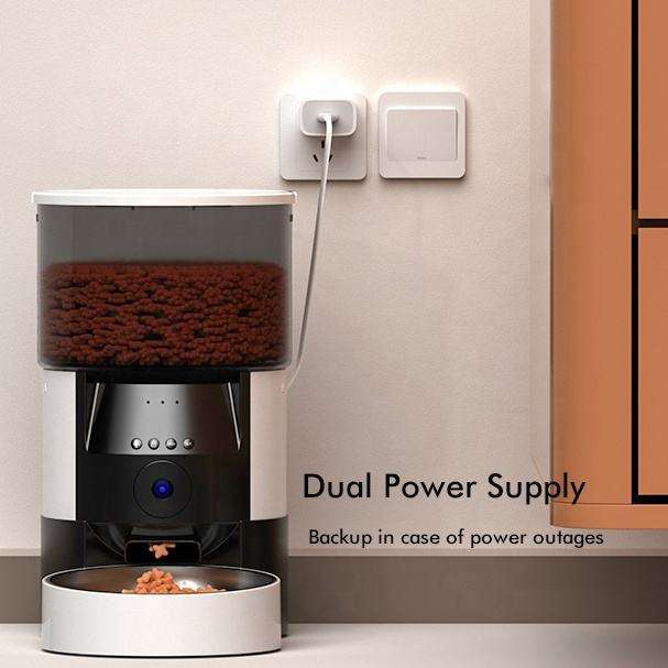 Máy cho ăn tự động, Máy nhả hạt cho chó mèo thông minh có camera theo dõi - DUDU PET