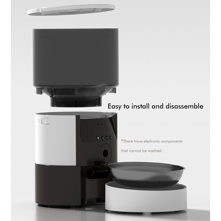 Máy cho ăn tự động, Máy nhả hạt cho chó mèo thông minh có camera theo dõi - DUDU PET