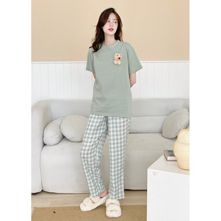 𝗛𝗮̀𝗻𝗴 𝗰𝗵𝗶́𝗻𝗵 𝗵𝗮̃𝗻𝗴 Bear Set cao cấp cực xinh yêu áo thun 100% cotton kèm quần Viscose siêu thích - O.N WORKSHOP
