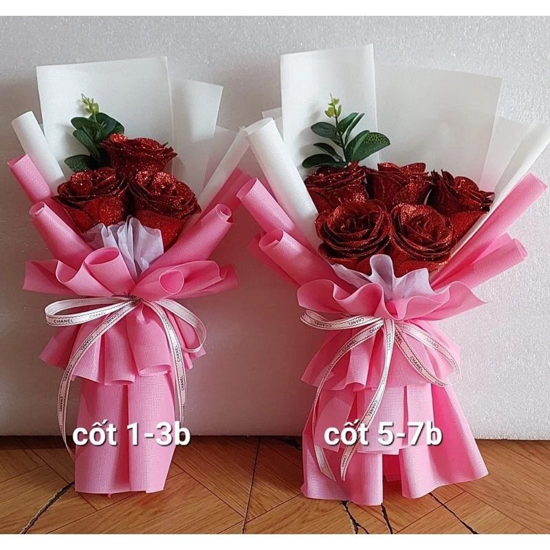 Cốt hoa sáp 1b. 3b.5b gói bằng giấy xốp hàn không nhăn