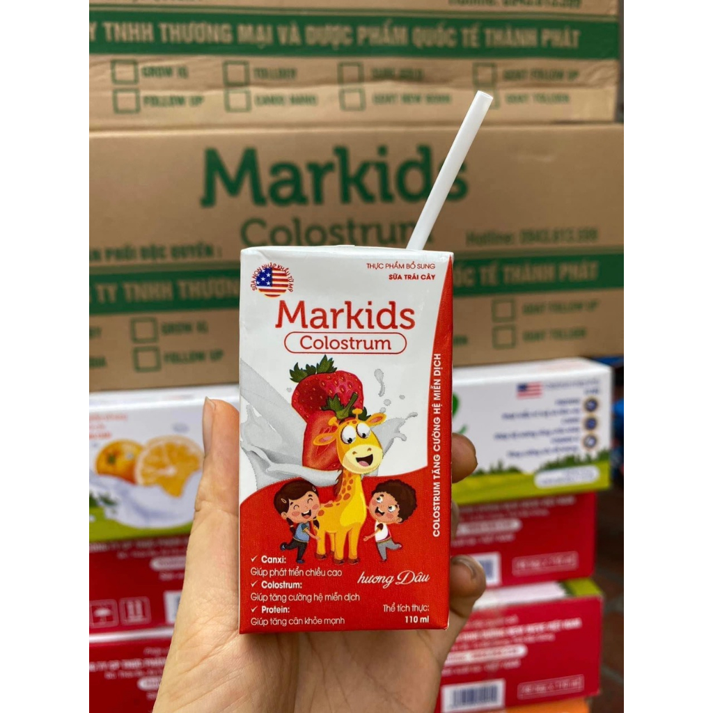 SỮA CHUA UỐNG COLOSTRUM MARKIDS HƯƠNG CAM