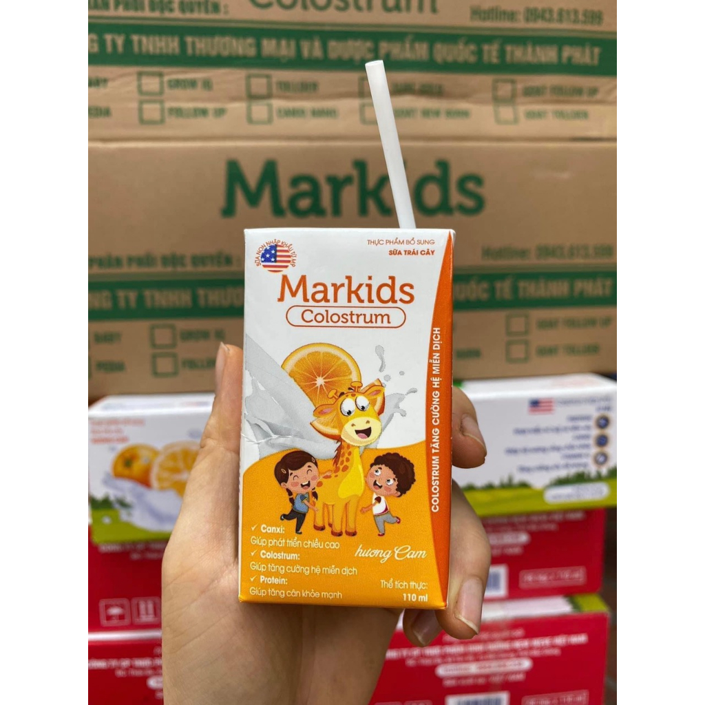 SỮA CHUA UỐNG COLOSTRUM MARKIDS HƯƠNG CAM