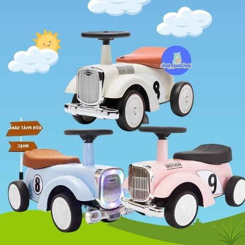 👉Xe chòi chân trẻ em hình ô tô phát nhạc đèn sinh động.
