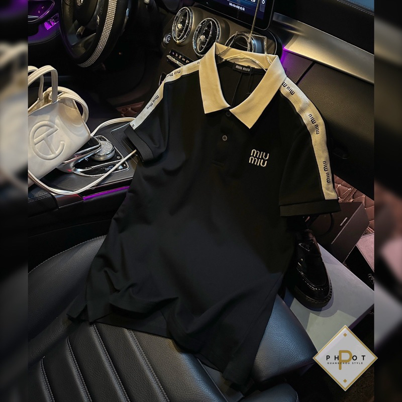 Áo Polo Miuiu Phối Cổ Viền L1