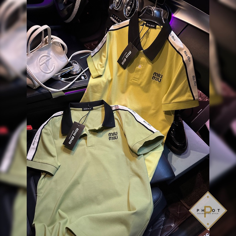 Áo Polo Miuiu Phối Cổ Viền L1