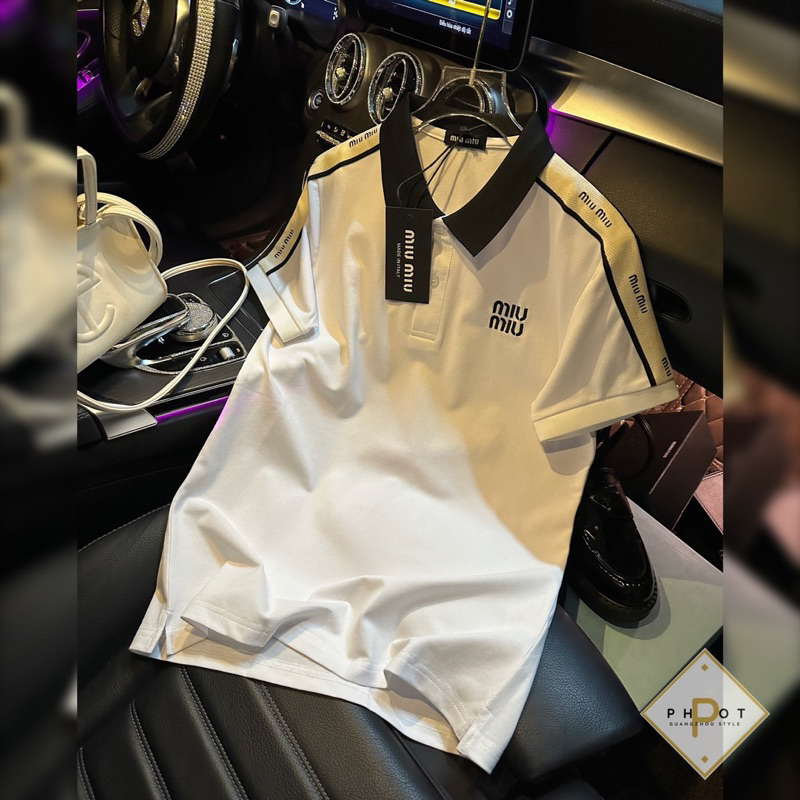 Áo Polo Miuiu Phối Cổ Viền L1