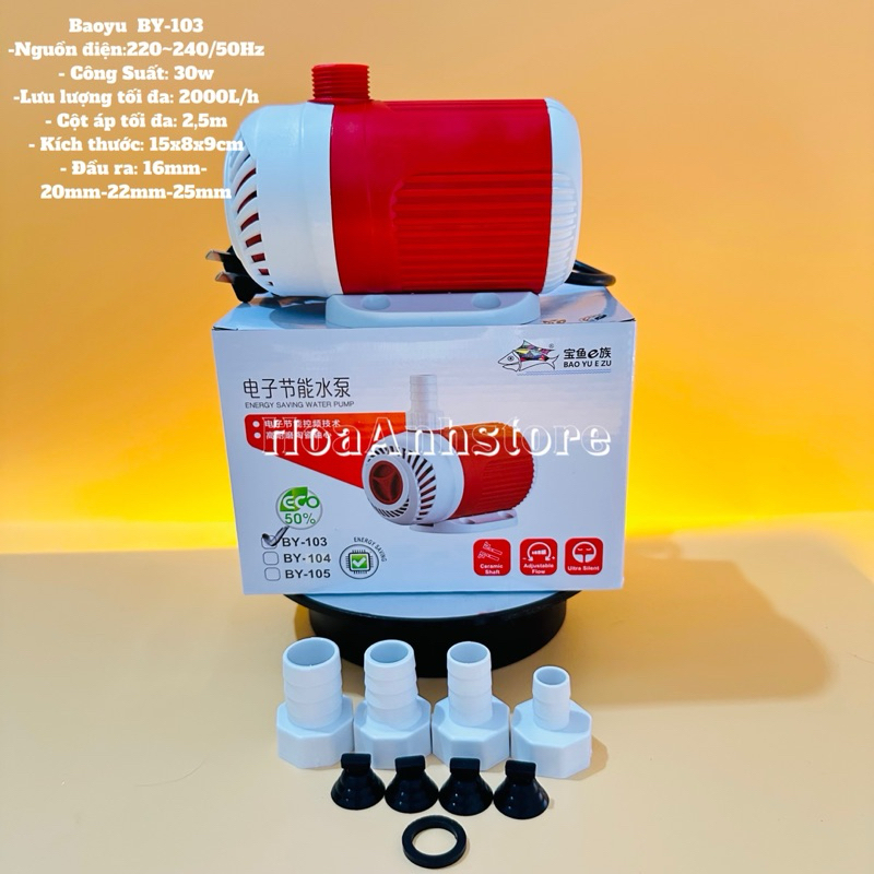 Máy Bơm Bể Cá Baoyu BY101 BY102 BY103 BY104 BY105 BY106 BY107 - Bơm Chìm Bể Cá