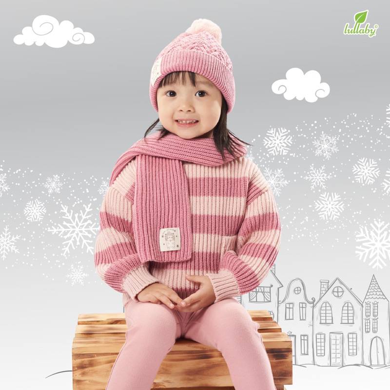 Áo len Lullaby cổ tròn dày ấm