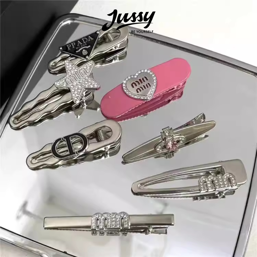 Y2K Set 7 Kẹp Tóc Đính Icon Siêu Hot Jussy Offical Kẹp Tóc Kim Loại Nhiều Mẩu Đẹp Giao Ngẫu Nhiên