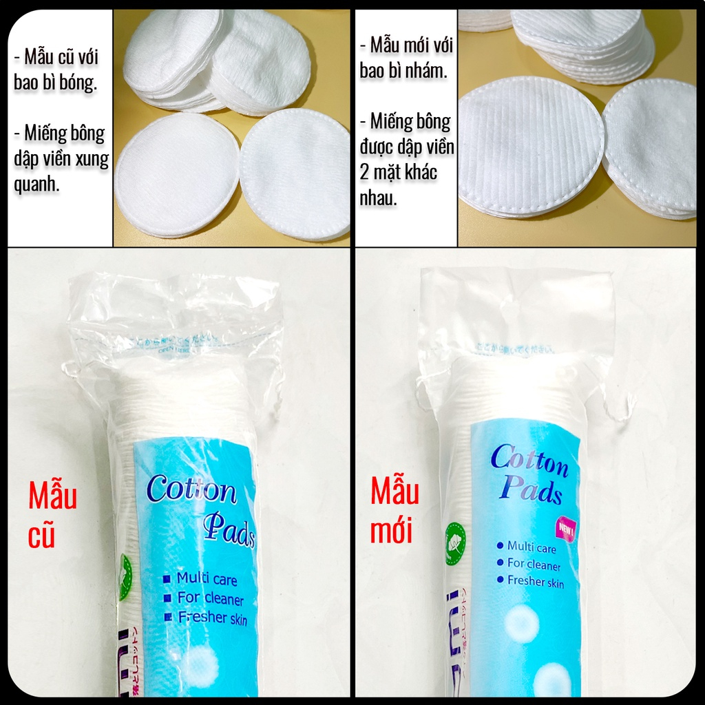 Bông tẩy trang Jomi Nhật Bản 100% cotton, tiết kiệm dung dịch 80 miếng / 120 miếng - Leaf Cosmetic