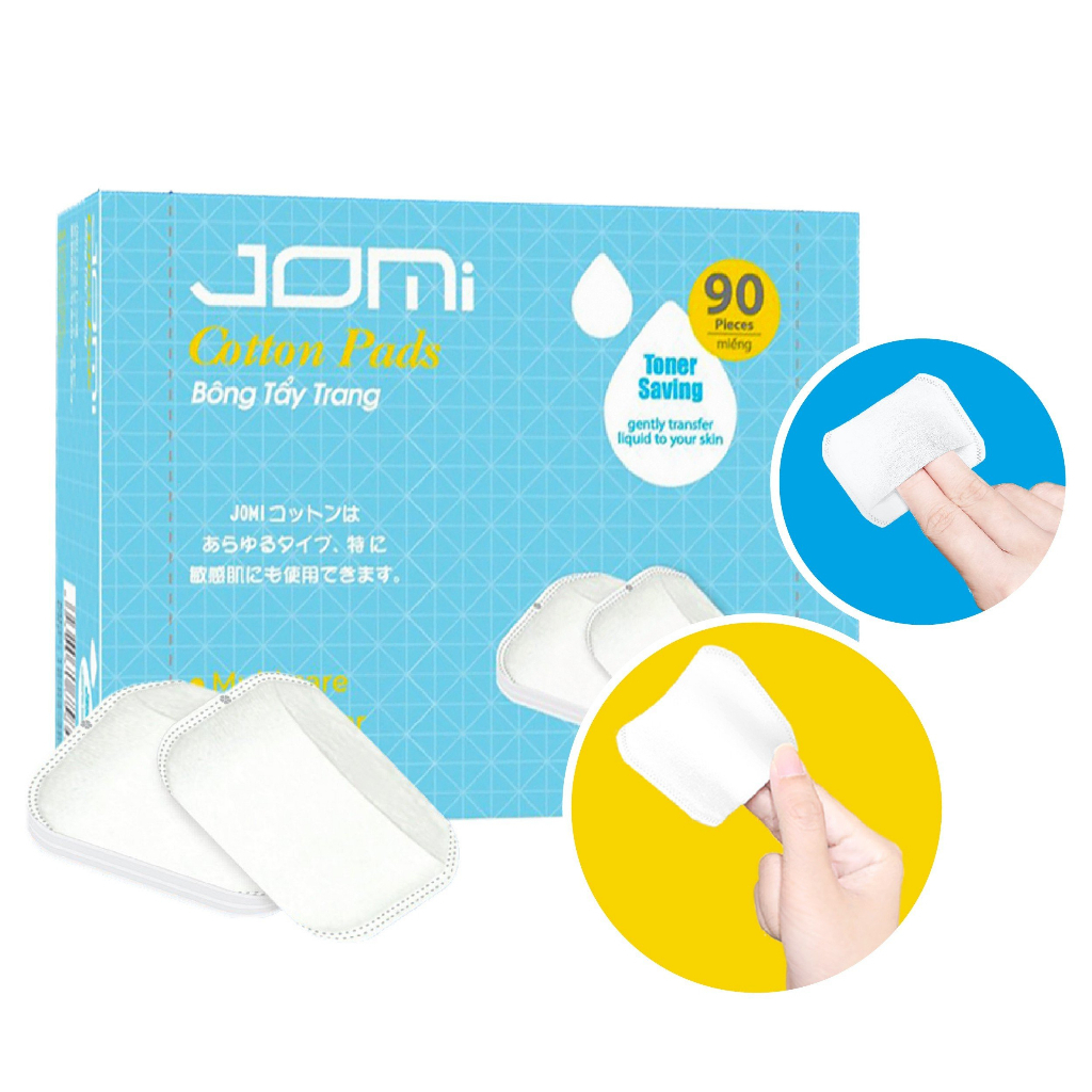 Bông tẩy trang Jomi Nhật Bản 100% cotton, tiết kiệm dung dịch 80 miếng / 120 miếng - Leaf Cosmetic