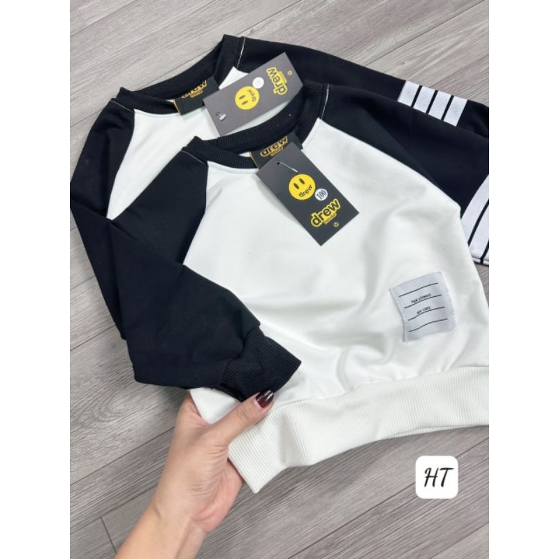 Bộ nỉ phối màu đen trắng cho bé - Có buôn sỉ-SP 4911