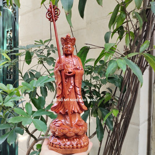 Tượng Phật Địa Tạng Vương Bồ Tát gỗ hương cao 30 cm