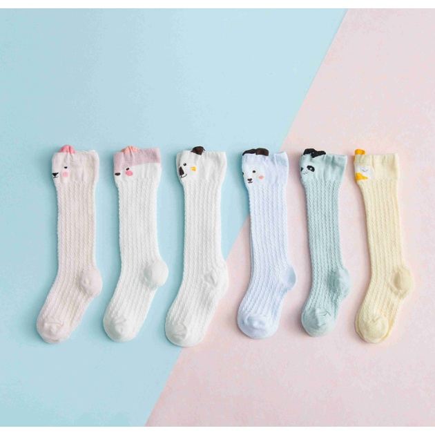 Tất cho bé, tất dài cho bé, tất lưới cho bé 0 đến 3 tuổi mềm mại, thoáng mát