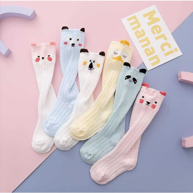 Tất cho bé, tất dài cho bé, tất lưới cho bé 0 đến 3 tuổi mềm mại, thoáng mát