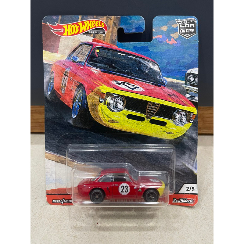 Xe mô hình đồ chơi bánh cao su Hotwheels 1:64 PREMIUM - CAR CULTURE - Alfa Romeo Giulia Sprint GTA (