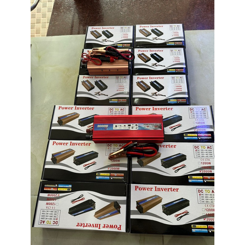 Bộ kích điện sin chuẩn 1200w, 1500w, 2000w 12V sang 220V - POWER INVERTER BẢO HÀNH 2 NĂM