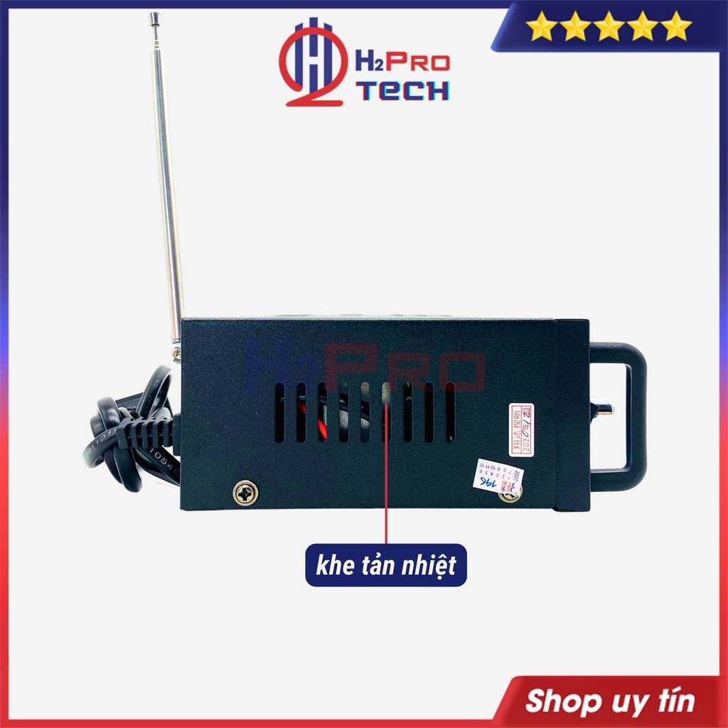 Âm Ly Bluetooth Mini 136Bt 500W Bluetooth 12V-220V, Amply Mini 12V Cao Cấp Nghe Nhạc Hay Hát Karaoke - H2Pro Tech