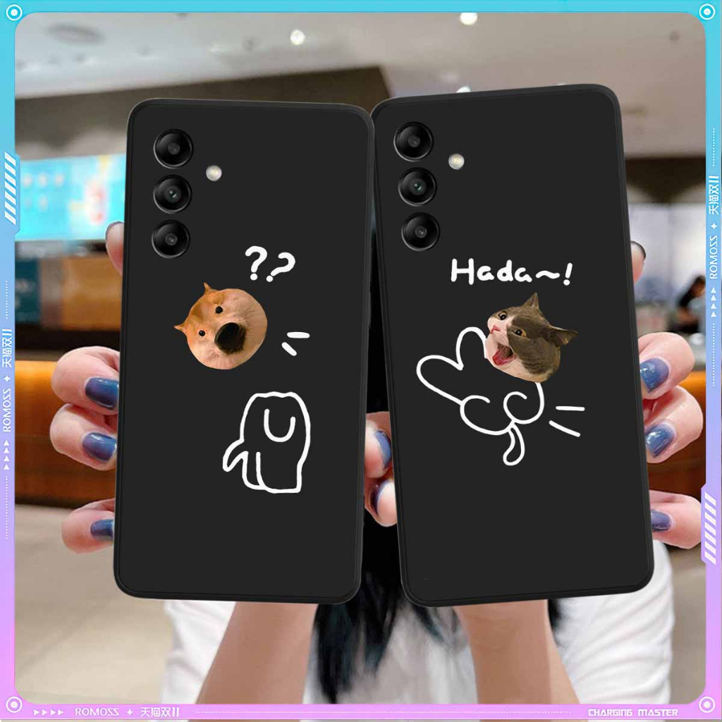 Samsung A14 / M14 / A24 / A54 Cạnh Vuông Bảo Vệ Cam /Dog Cat Cute