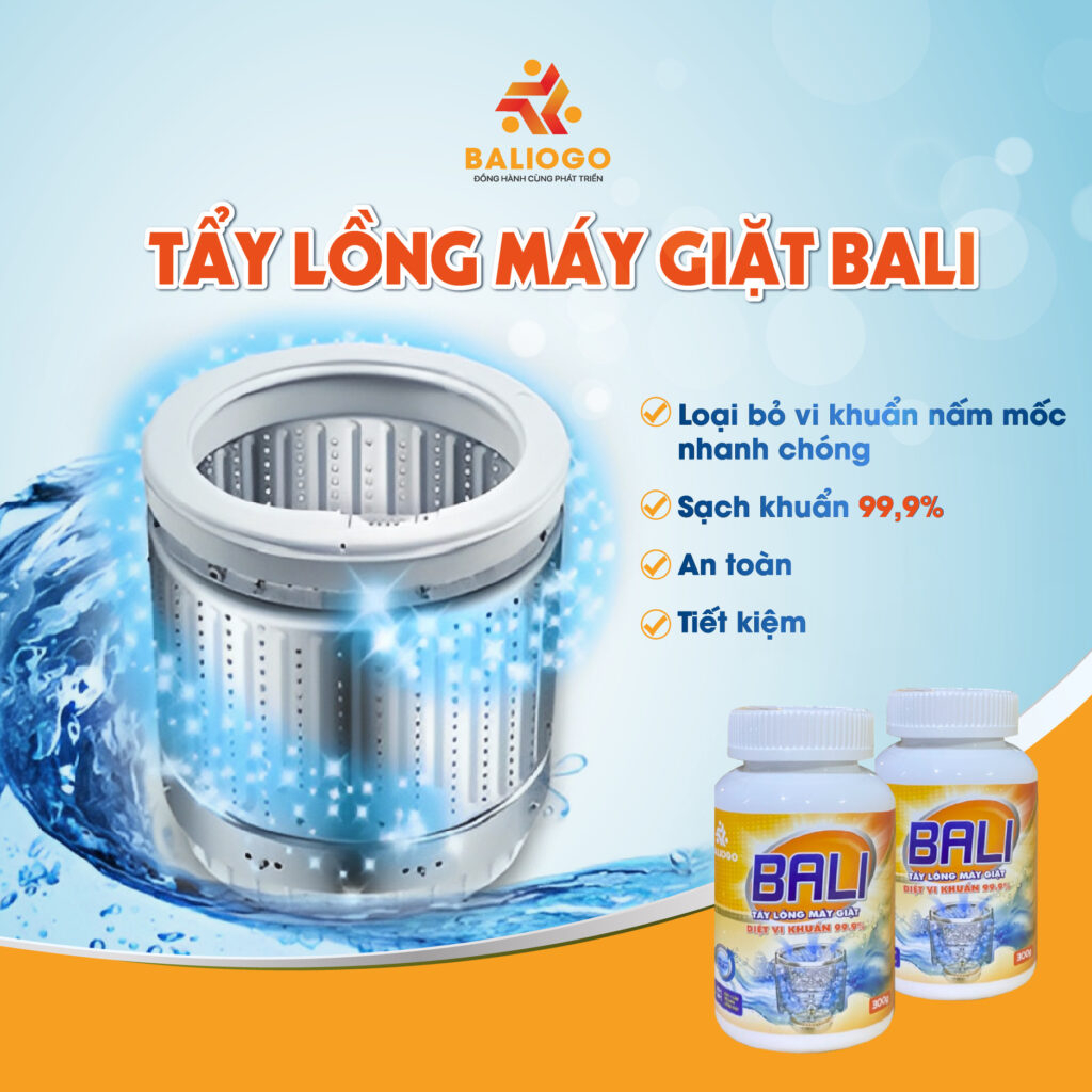 Bột Tẩy Lồng Máy Giặt Bali  Chính Hãng Loại Bỏ Nấm Mốc,Diệt Khuẩn,An Toàn Cho Lồng Giặt