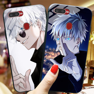 Ốp điện thoại mặt kính oppo a5s / oppo a7 / a9 / a12 anime chú thuật sư