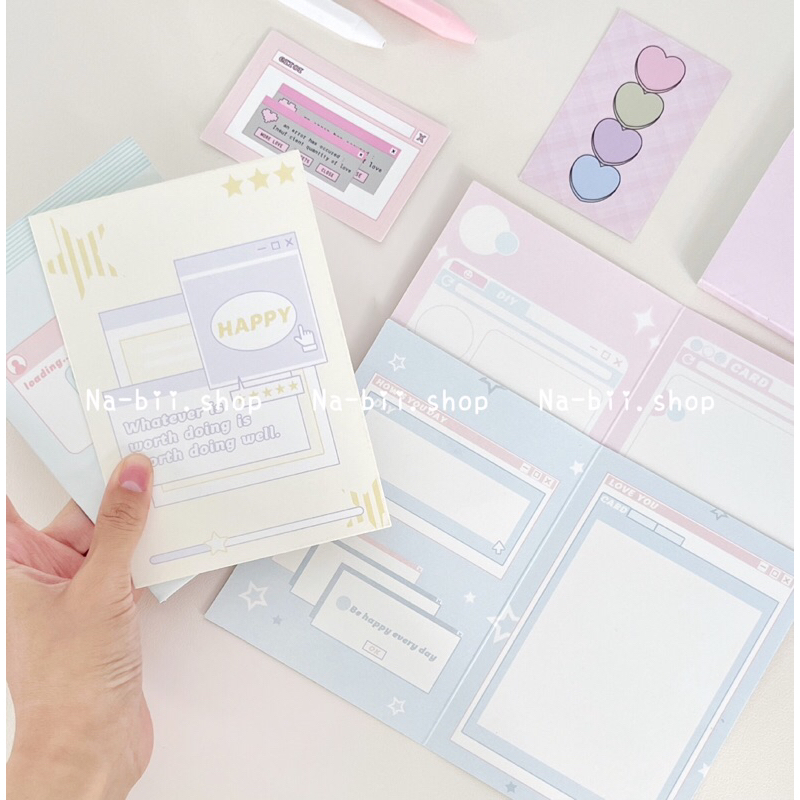 Thiệp gập chúc mừng bọc ảnh card đóng gói basic TGBS