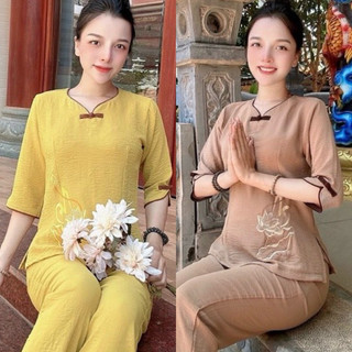 Đồ lam đi chùa # tim trầu vải đũi
