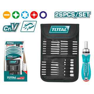 Bộ tua vít 26 chi tiết tự động 2 chiều total tacsd30266