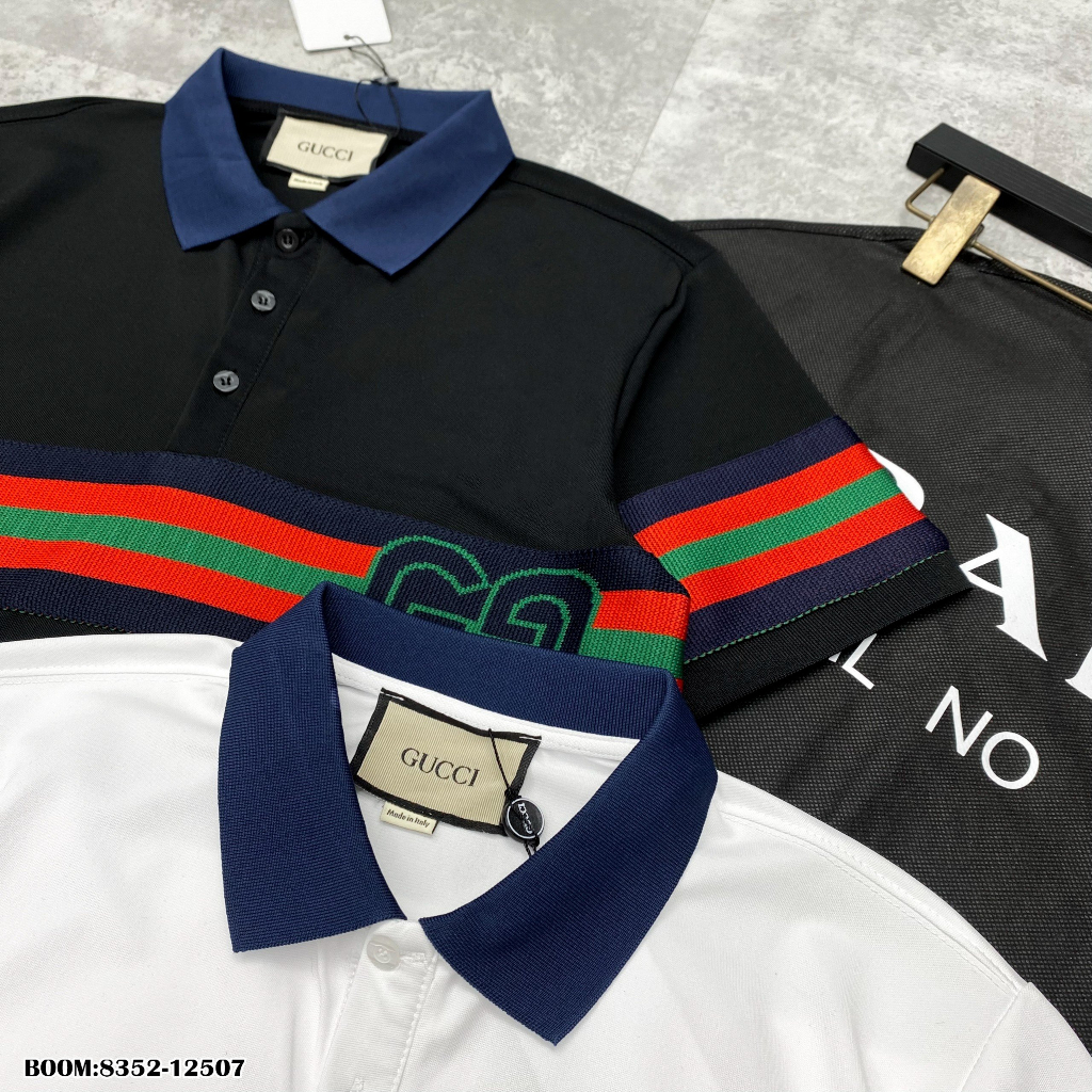 🔥Hot🔥Áo polo Gucci họa tiết thiết kế hot trend Nam nữ New 2023