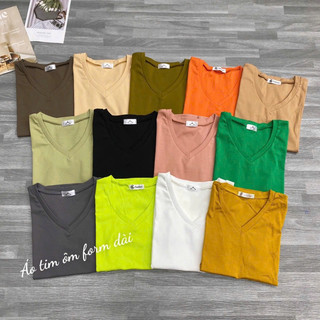 Áo thun ôm cổ tim