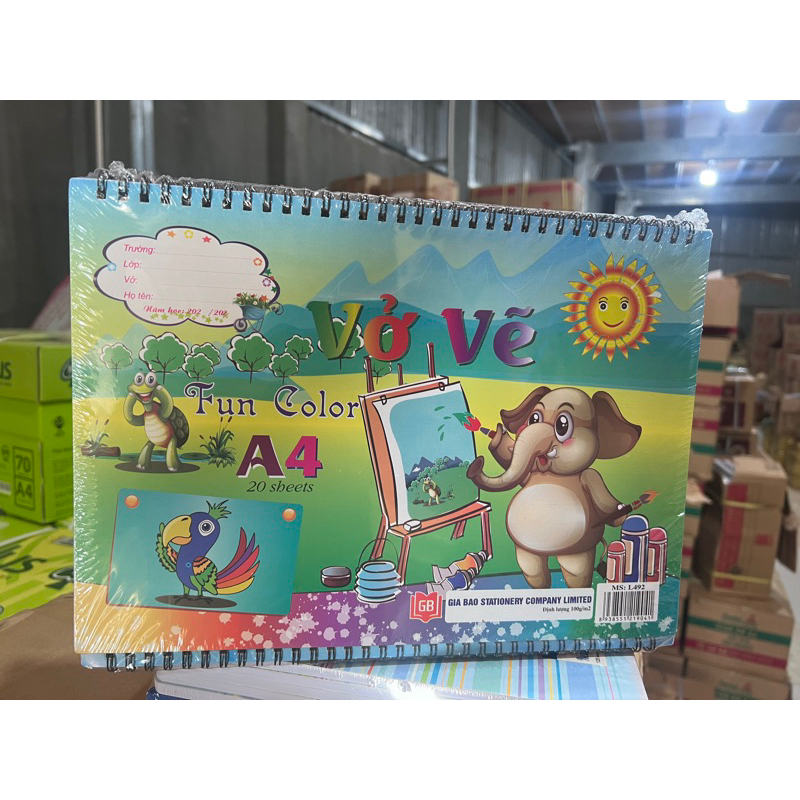 Vở lò xo vẽ mỹ thuật cho bé