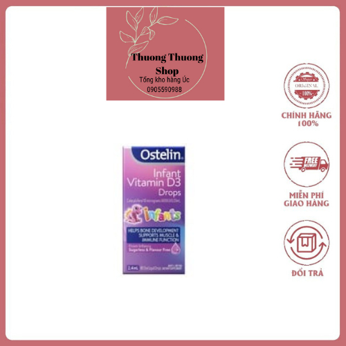 Vitamin D3 Ostelin dạng giọt Infant 2.4ml (vitamin d3 ostelin drop)