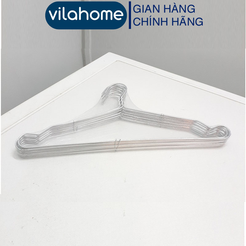 Sét 10 Móc Treo Quần Áo Người Lớn VilaHome, Móc Treo Số 9 HCC Chất Liệu Nhôm Chịu Tác Động Thời Tiết Không Cong Vênh.