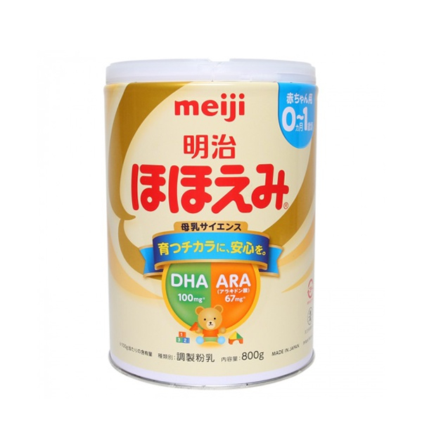 Sữa Meiji Nội Địa Nhật Lon, Thanh Số 0 & Số 9 , 0-1 & 1-3 , Meiji HP , Sữa Công Thức Hộp 800g