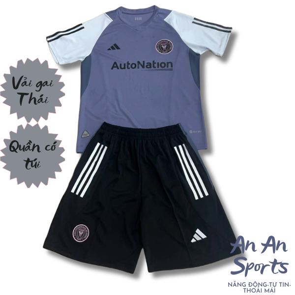 Bộ quần áo bóng đá CLB Inter Miami training có túi mới nhất -bộ tập Messi- vải gai Thái chuẩn thi đấu