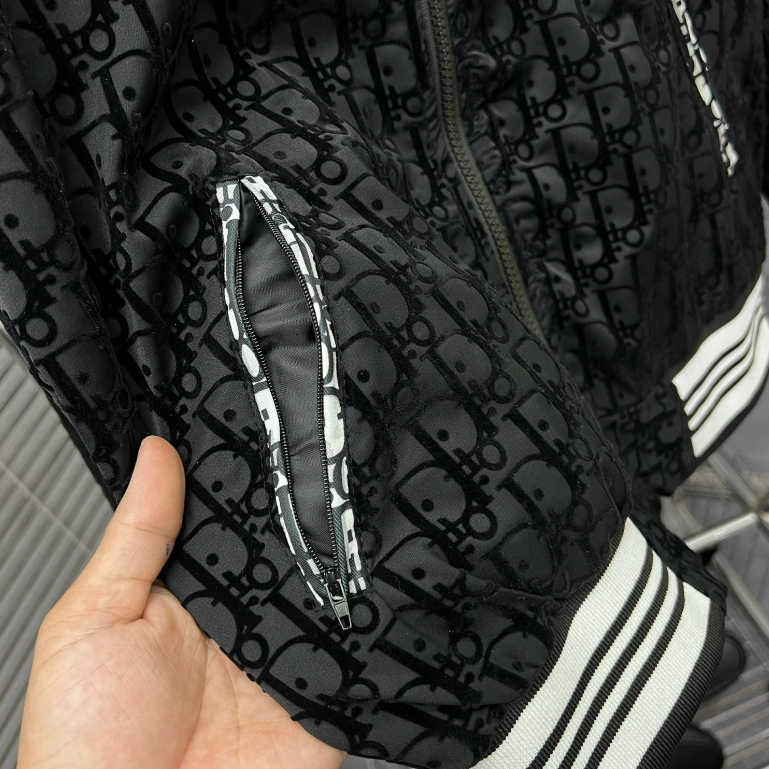 Áo Bomber Di.o. Họa tiết phối sang trọng chất dạ đẹp mã mới Neww 2024 Siêu cấp