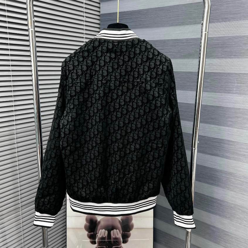 Áo Bomber Di.o. Họa tiết phối sang trọng chất dạ đẹp mã mới Neww 2024 Siêu cấp