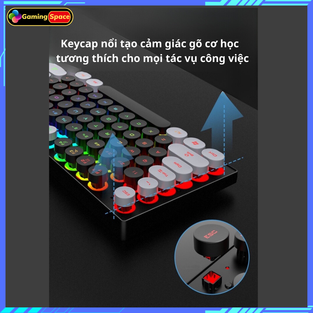 Bàn phím gaming, Bàn phím máy tính K4 chuyên game pc cao cấp Led RGB | BigBuy360 - bigbuy360.vn