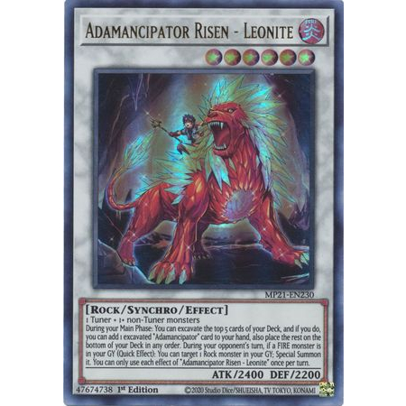Thẻ Bài Yugioh Monster Adamancipator Risen - Leonite MP21-EN230 - Ultra