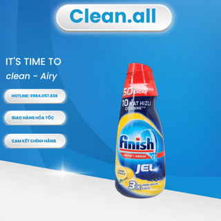 GEL rửa bát Finish All in one 1000ml nhập khẩu châu âu,