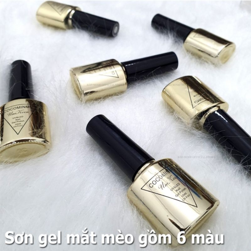 Set sơn gel mắt mèo 9D - Set 6 chai sơn mắt mèo chính hãng dành cho dân làm móng - Sơn mắt mèo 9D cao cấp siêu sáng