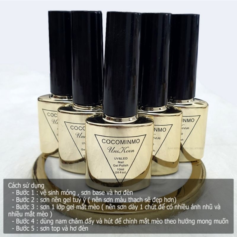 Set sơn gel mắt mèo 9D - Set 6 chai sơn mắt mèo chính hãng dành cho dân làm móng - Sơn mắt mèo 9D cao cấp siêu sáng