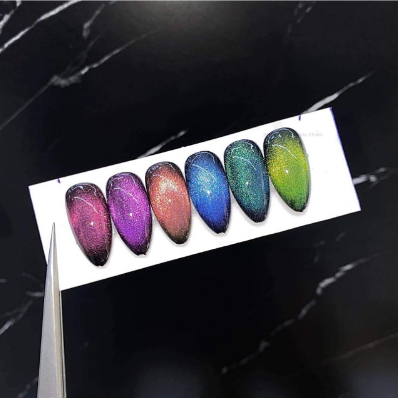 Set sơn gel mắt mèo 9D - Set 6 chai sơn mắt mèo chính hãng dành cho dân làm móng - Sơn mắt mèo 9D cao cấp siêu sáng