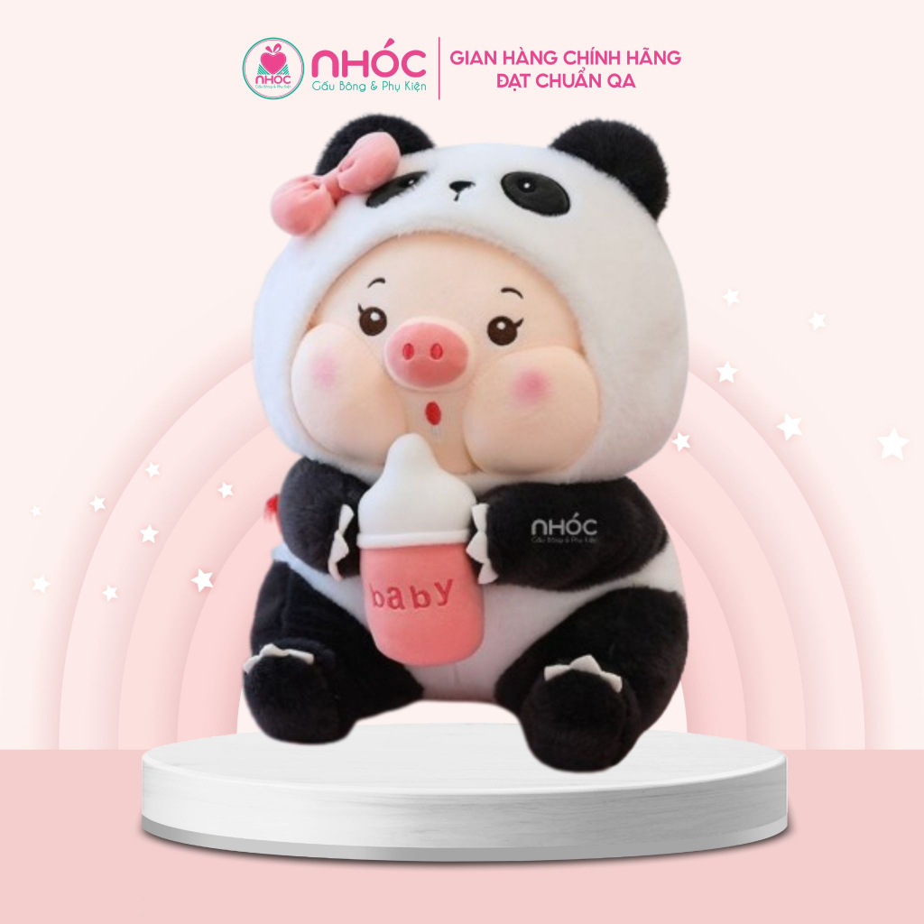 Thú bông Heo mặc áo Panda lông xù bông cao cấp - NHÓC